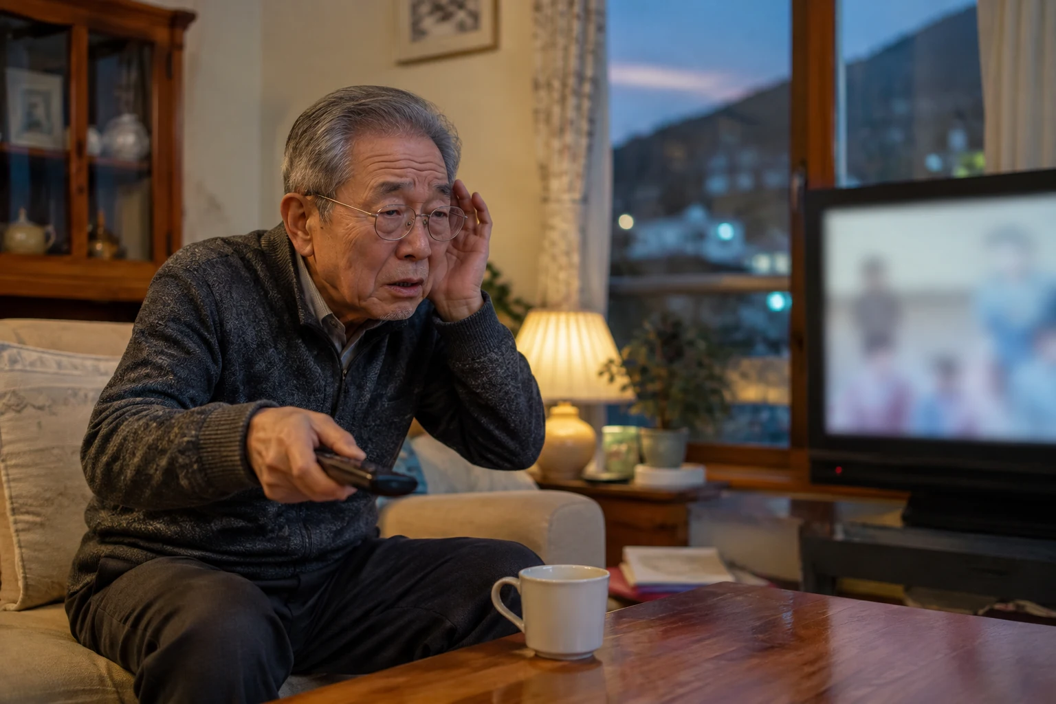 기초생활수급자 보청기 지원 절차를 확인하는 장면